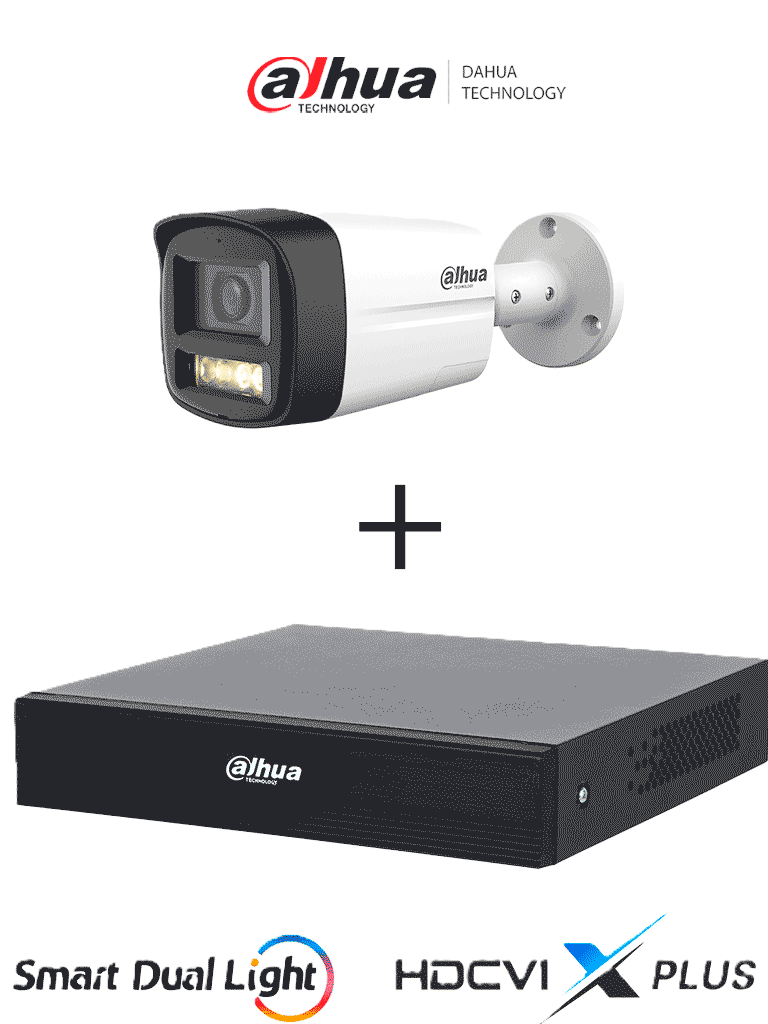 Imagen de DAHUA  certificación DHCA-HAVSS - Paquete para Certificación Dahua HCA-HAVSS/ Incluye 1 Cámara DH-HAC-HFW1200TLMN-IL-T y Grabador DH-XVR1B04-I/T/ Aplicable para Clientes Nuevos y SMB