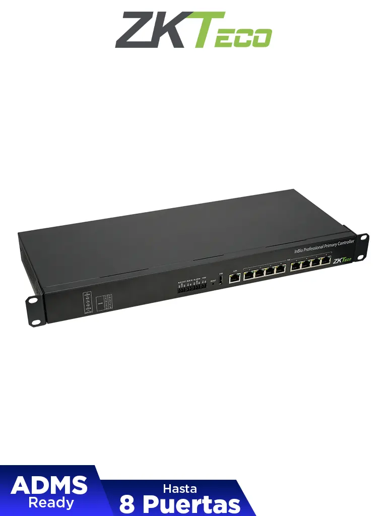 Imagen de ZKTECO INBIOPC800 -  Control de acceso profesional PoE hasta 8 puertas / 4,000 huellas /  40,000 tarjetas RFID / 200,000 eventos
