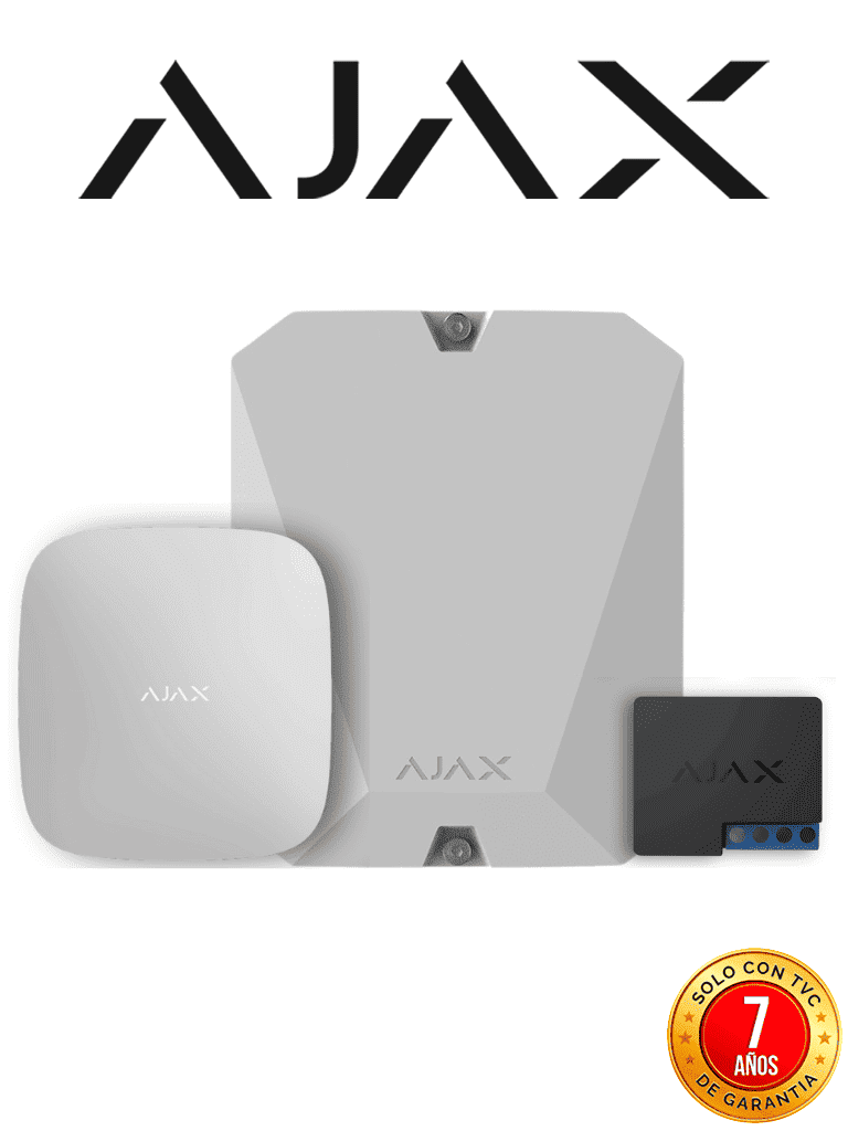Imagen de AJAX KIT HUB 4G MULTITRANSMITTER+RELAY - Panel de alarma Hub 4G conexión ETHERNET- 4G APP “AJAX PRO” iOS y Android , 1 MultiTransmitter y un Relé de baja tensión.