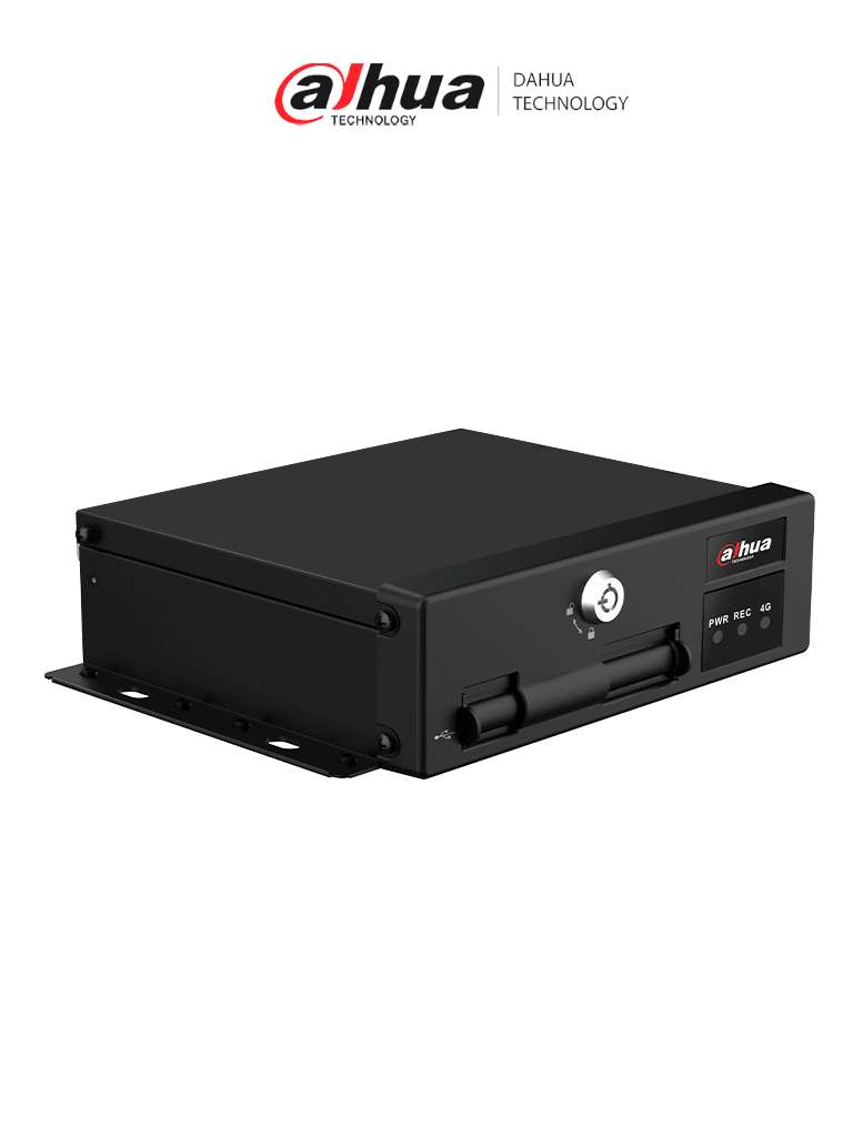 Imagen de DAHUA DHI-MXVR1004-GFI - DVR Móvil 4 Canales con Inteligencia Artificial 1080p, 4G, H.265, soporta 2 Tarjetas SD, DSM/ADAS/BSD, Comunicación 3G/4G. No incluye WiFi.