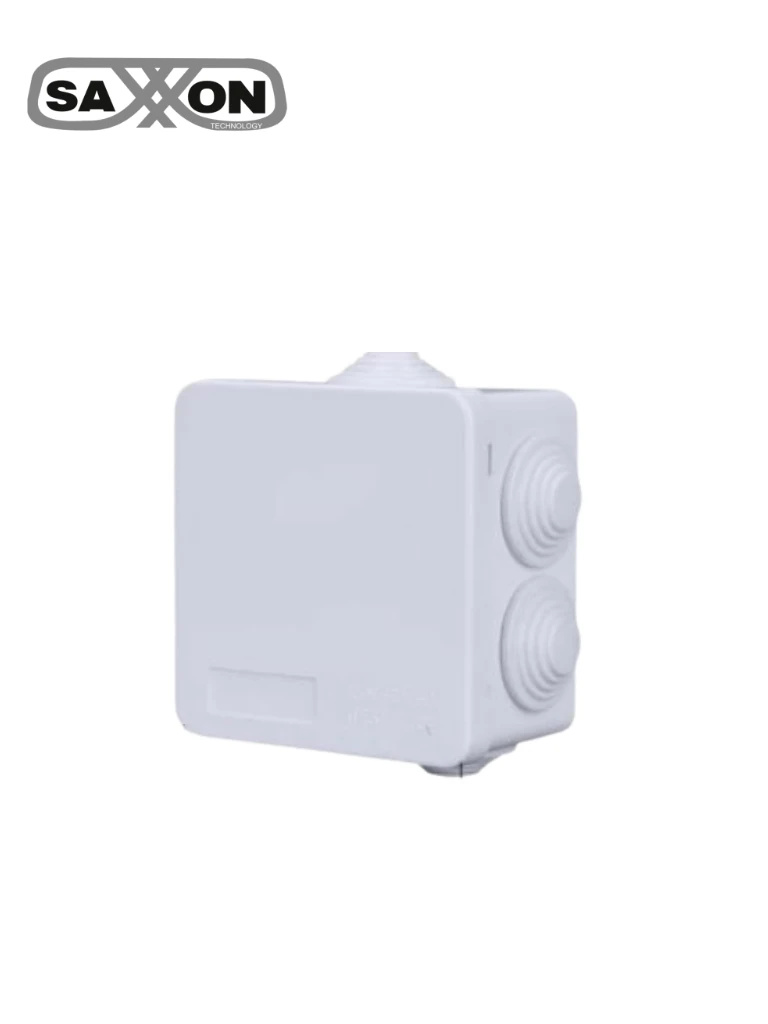 Imagen de SAXXON PB085 - Caja de conexiones con 7 entradas / PVC libre de halógenos / Compatible con cámaras Bullet / Domo / Dimensiones 85 x 85 x 50 mm (Ancho x Alto x Fondo) / IP55