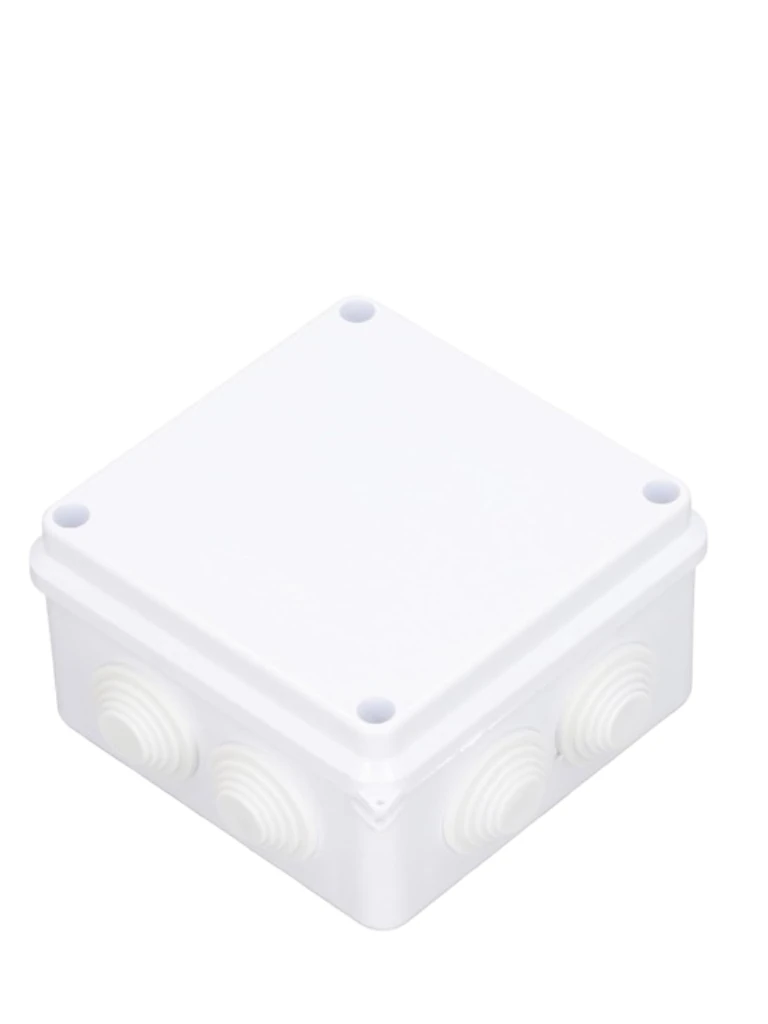 Imagen de SAXXON PB100 - Caja de conexiones con 7 entradas / PVC libre de halógenos / Compatible con cámaras Bullet / Domo / Dimensiones 100 x 100 x 70 mm (Ancho x Alto x Fondo) / IP55