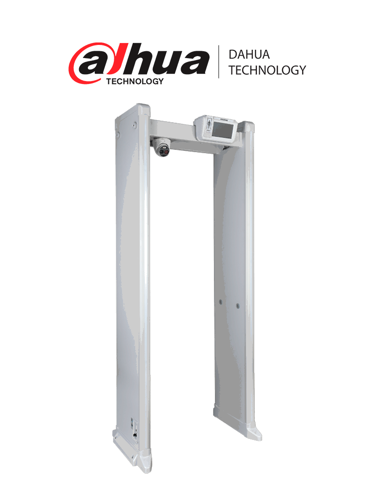 Imagen de DAHUA DHI-ISC-D718-TNS - Arco Detector de Metales de 18 Zonas con Medición de Temperatura/ Pantalla de 7 Pulgadas/