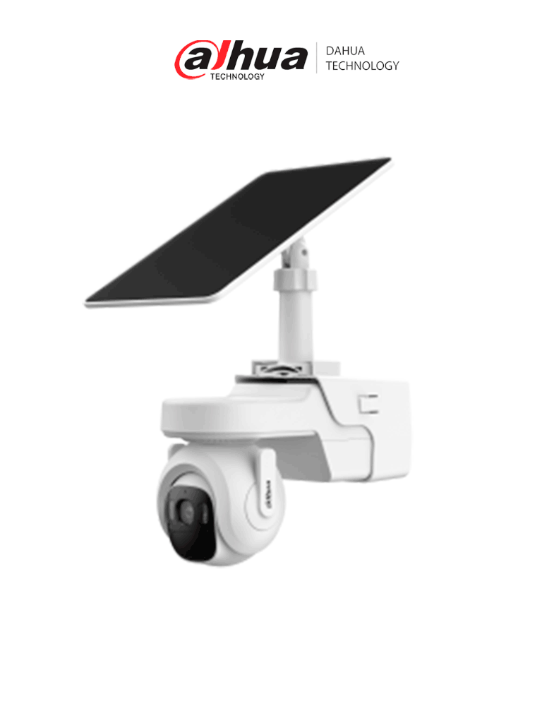 Imagen de DAHUA  DH-KIT/BP4A-4G/M0508 - Kit cámara PT 4G/ 4MP/panel solar/Batería/ SMD/ Sirena y luz de disuasión activa/Audio bidireccional/ Iluminador dual inteligente/IR 30 m/ luz cálida 20m/ Modo AOV (vídeo siempre activo)/ Ranura para Micro SD// IP66/