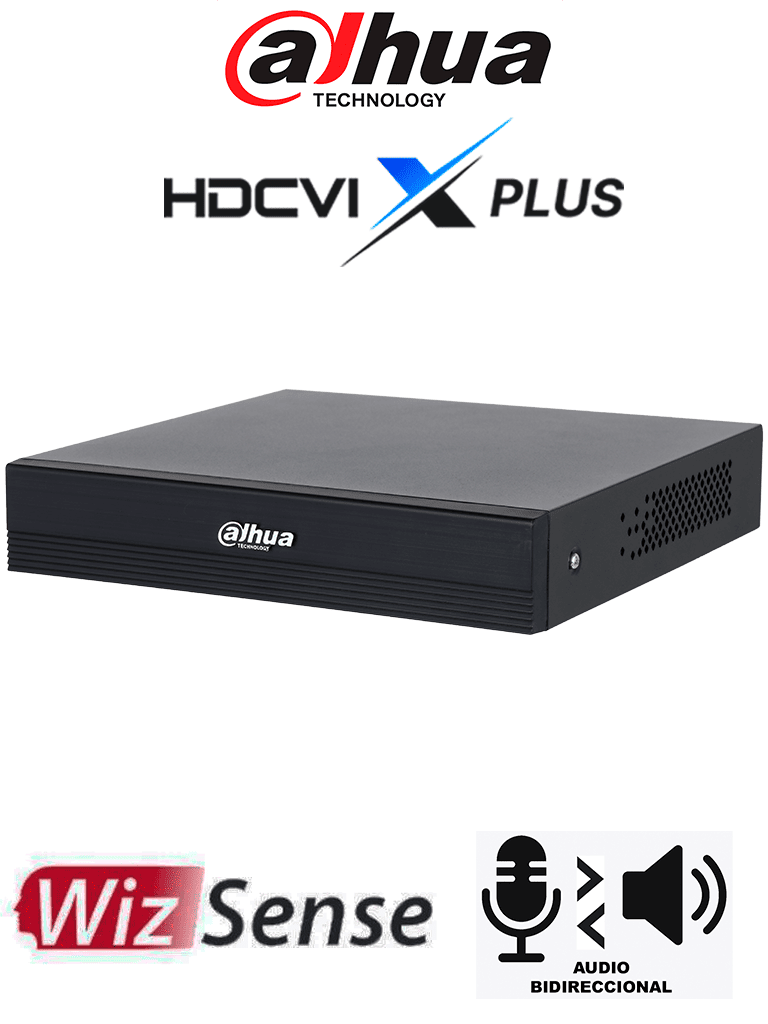 Imagen de DAHUA DH-XVR1B04H-I/T - DVR de 4 canales 5MP Lite WizSense y H.265+/ HDCVI X PLUS/ Soporta 4 Canales + 2 IP o Hasta 6 Canales IP/ Audio Bidireccional en los 4 Canales/ SMD Plus y Búsqueda Inteligente de Humanos y Vehículos/ Compatible con Dolink Care