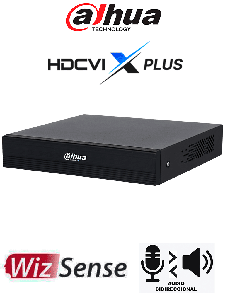 Imagen de DAHUA DH-XVR1B08H-I/T - DVR de 8 canales 5MP Lite con WizSense y H.265+/ HDCVI X PLUS/ Audio Bidireccional en los 8 Canales/ Soporta 8 canales + 4 IP o hasta 12 canales IP/ SMD Plus y Búsqueda inteligente de Humanos y Vehículos/