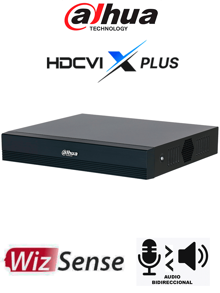 Imagen de DAHUA DH-XVR1B16H-I/T - DVR de 16 Canales 5MP Lite con WizSense y H.265+/ HDCVI X PLUS/ Audio Bidireccional en los 16 Canales/ Soporta 16 canales + 8 IP, o hasta 24 canales IP/ SMD Plus y Búsqueda Int. de Humanos y Vehículos/ Compatible con Dolink Care