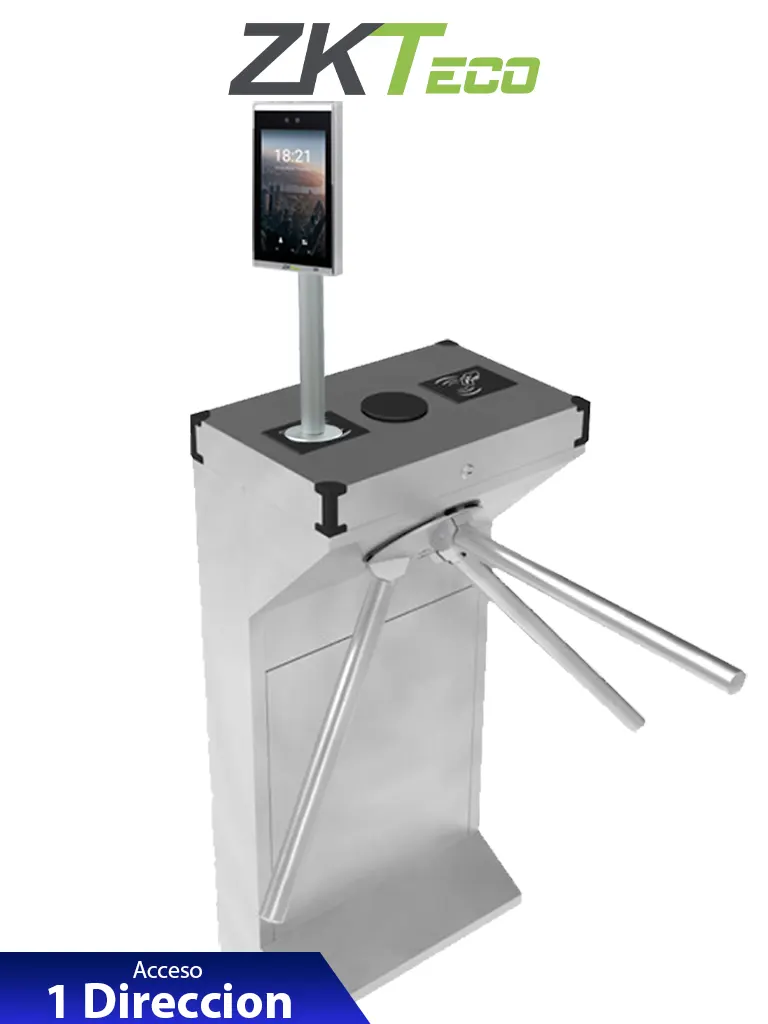 Imagen de ZKTECO - Kit de torniquete TS1000D con control de acceso FaceDepot7BL