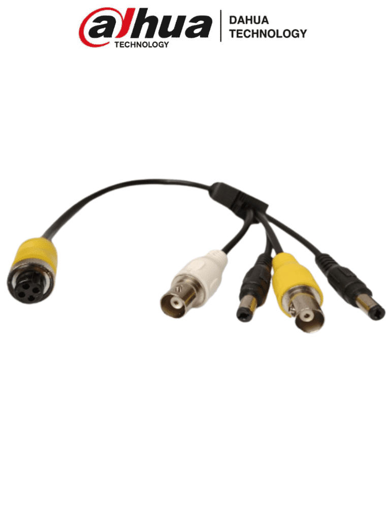 Imagen de DAHUA MC-AM4-BNCFx2DC5.5Mx2 - Cable Adaptador con Conector Tipo Aviación a BNC/ Para Conectar Cámaras con Conector BNC a XVRs Dahua/