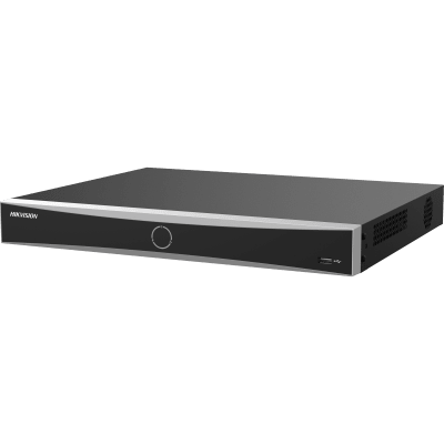 [Acusearch] NVR 12 Megapixel (4K) / 32 canales IP / 16 Puertos PoE+ / Recocimiento Facial / AcuSense (Evita Falsas Alarmas) / 2 Bahías de Disco Duro / HDMI en 4K / Alarmas I/O / 300 Metros PoE Modo Extendido