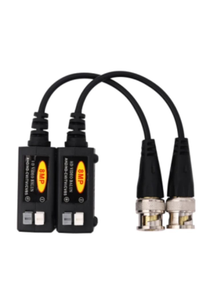 Imagen de SAXXON VB - 01 Par de Transceptores Pasivos 4K (Video Baluns), Botón Push Superior, Empalmes Ordenados, 4K hasta 150m, 4MP a 200m, 1080p hasta 250m, Soporta HDCVI/HDTVI/AHD/CVBS