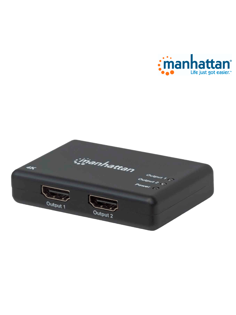 Imagen de MANHATTAN 207669 - Video Splitter / HDMI / 4k@30Hz / 1 in:2 out, AC