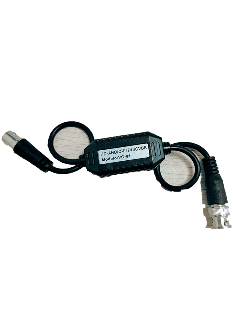 Imagen de SAXXON VG-01 - Aislador pasivo de tierra por BNC en HD, elimina ruido e interferencia por lazos de tierra, soporta señales de video HDCVI/TVI/AHD