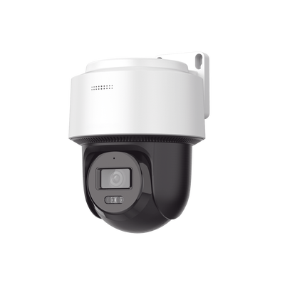 [SIN MARCA O LOGO][FlexVu] Domo PT IP 4 Megapixel / Lente 4 mm  / Dual Light (30 mts IR + 30 mts Luz Blanca)  / Autoseguimiento en Humanos / PoE / IP66 / Micrófono y Bocina Integrado / Micro SD / Incluye Montaje de Pared o Techo /