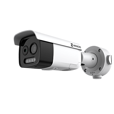 Cámara Bala Bi-espectro Térmica y Óptica/ 5MP Óptica + 256×192 Térmica / IA para Detección Humana 84m y Vehicular 210m / Alarma por Temperatura -20°C a 150°C / Detección de Fuego y Fumadores /