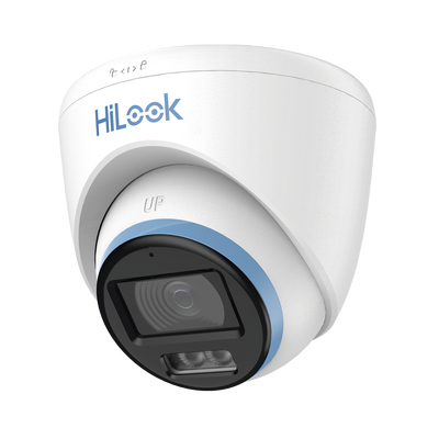 [Dual Light + ColorVu] Turret TurboHD 3K/5MP / Lente 3.6mm / 40mts IR EXIR + 40mts Luz Blanca / Micrófono Integrado / Exterior IP67 / dWDR