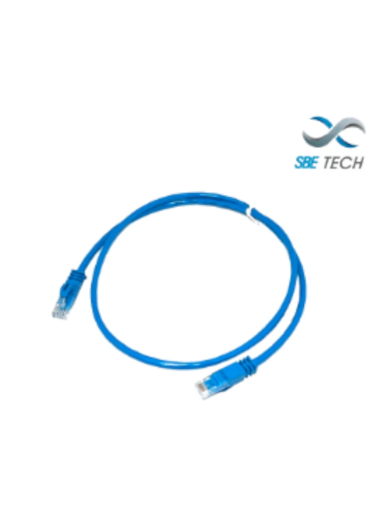 Imagen de SBE TECH SBE-PCC62.0M-BL28 - Patch Cord cat. 6 diámetro reducido 28 AWG con bota inyectada / color azul / 2 metros