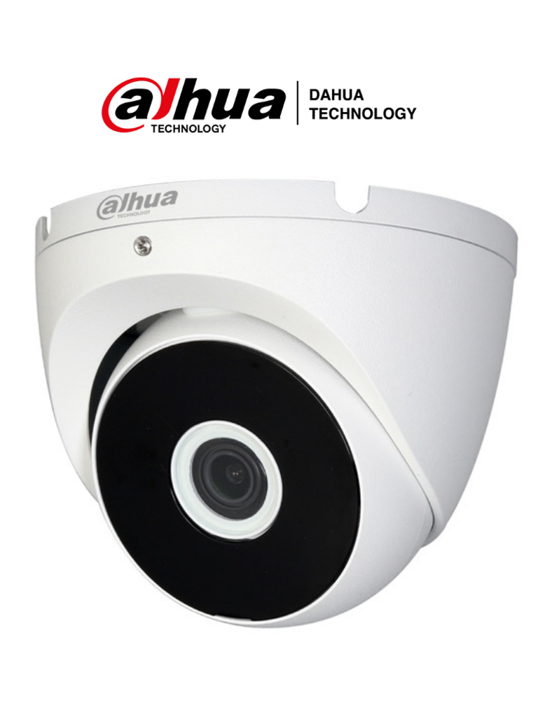 Imagen de DAHUA HAC-T2A51N-0280B - Cámara Domo de 5MP, 106° de apertura, carcasa metálica, lente de 2.8mm, IR de 20m. Compatible con CVI, AHD, TVI y CVBS. Alta calidad y versatilidad en seguridad.