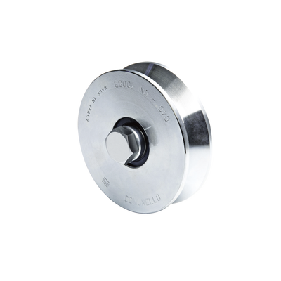 Rueda de 10 cm SIN Soporte Para Puertas Corredizas de Hasta 425 Kg / Canal Tipo "V"