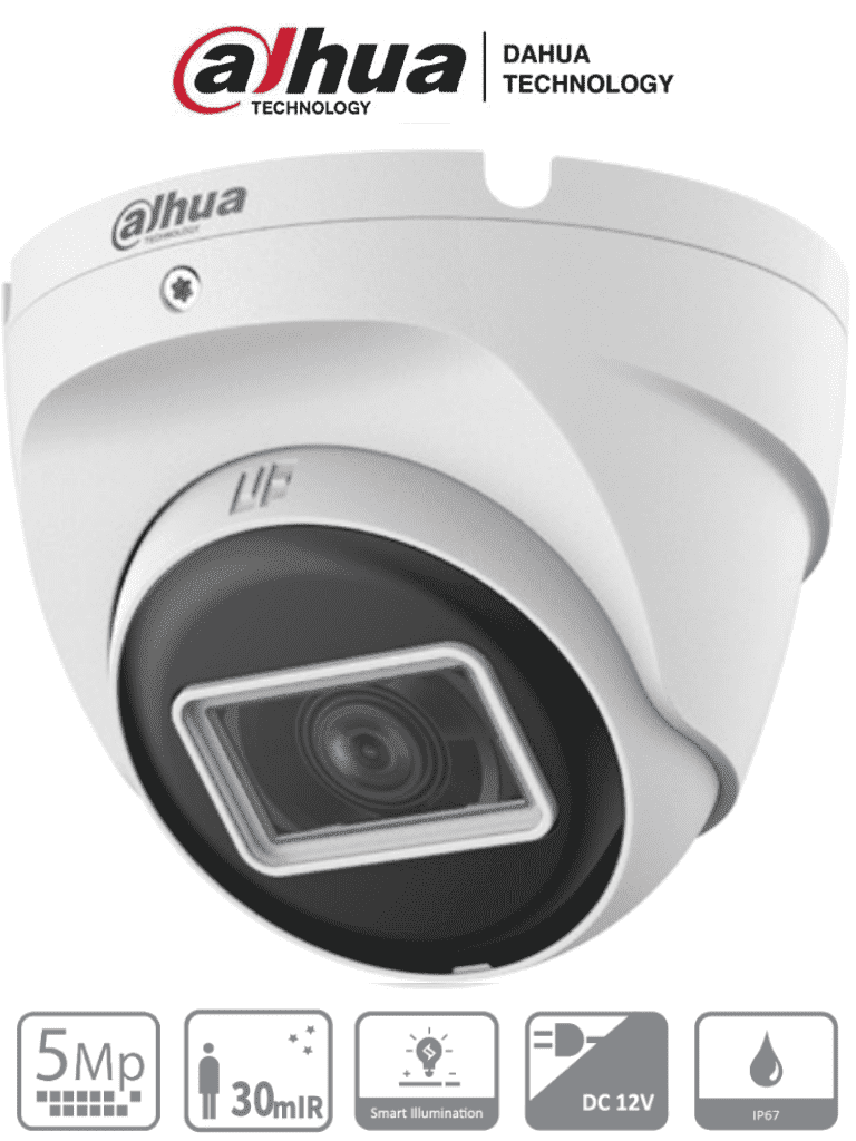 Imagen de DAHUA HAC-T2A51N-U-28-S2 - Camara Domo de 5 Megapixeles/106 Grados de Apertura/ Metalica/ Lente de 2.8 mm/ IR de 30 Metros/ Soporta: CVI, AHD, TVI y CVBS/