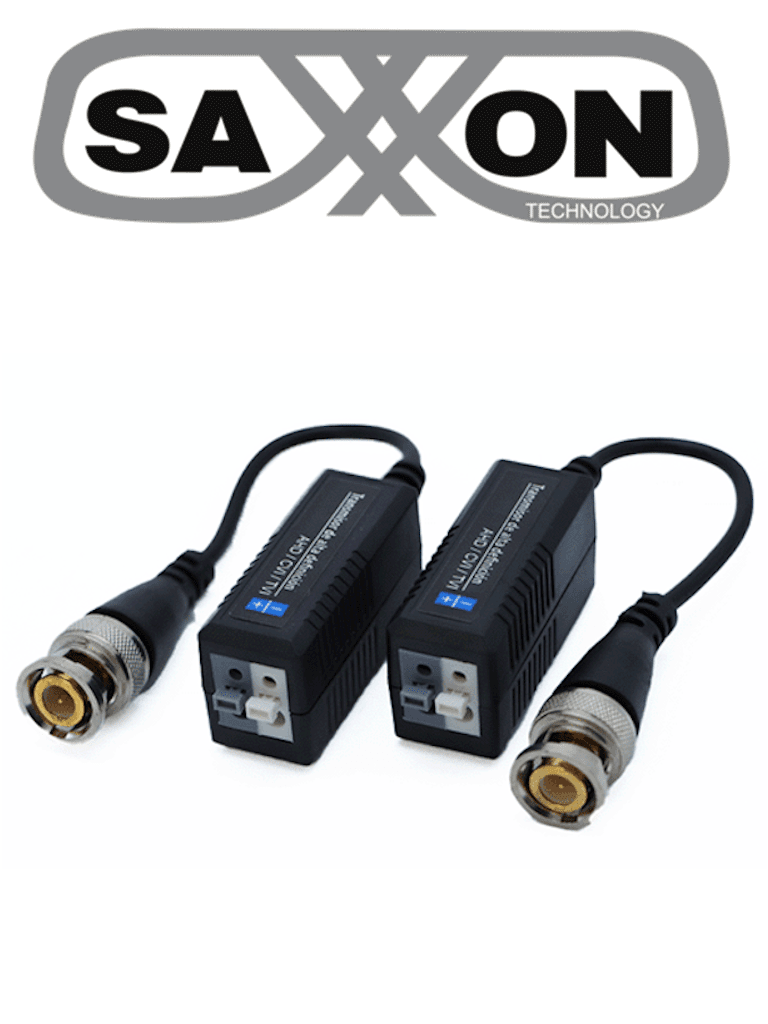 Imagen de SAXXON SXCF200 - Par de Transceptores Pasivos 1080P / Botones Push / 1080P hasta 250 Metros / 720P hasta 300 Metros / Soporta HDCVI / AHD / TVI / CBVS / Fácil Conexión