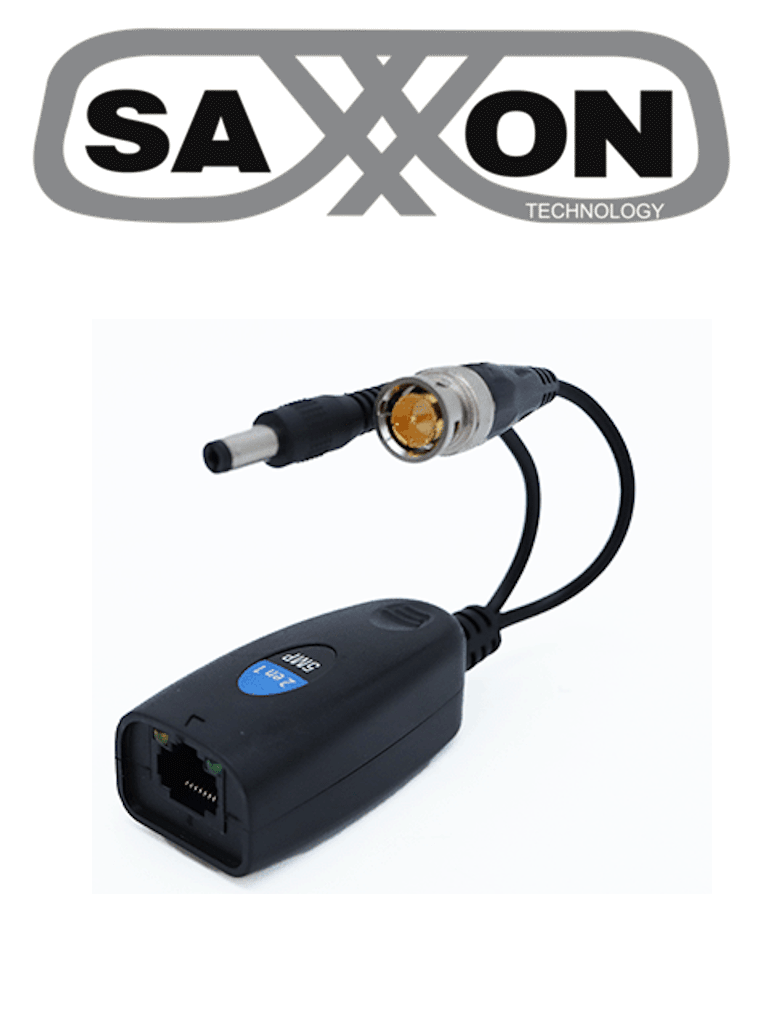 Imagen de SAXXON SXDE502 - Par de Transceptores Pasivos de 5MP / Conector para Video y Energía / 5MP hasta 150 Metros / 1080P hasta 200 Metros / Soporta HDCVI / AHD / TVI / CBVS / Fácil Conexión