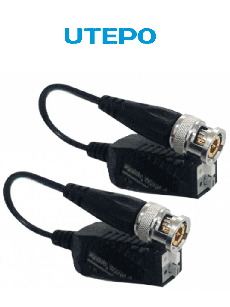 Imagen de UTEPO UTP101PHD4BPAQ - Paquete de 100 pares de transceptores pasivos 4 en 1, soporta 4MP a 200M, 1080p a 250M, 720p a 300M en CVI, compatible con HDCVI, TVI, AHD y CVBS, con 2 terminales Push