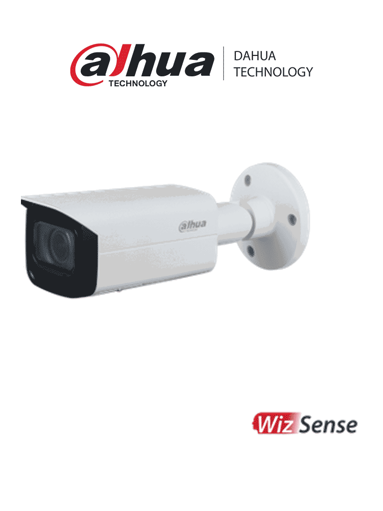 Imagen de DAHUA IPC-HFW3241TN-ZAS-27135 - Cámara IP Bullet Resolución de 2 MP/ Lente Mot. 2.7 a 13.5mm/ ∢ 108°-28°/ IR 60 mts/ IA WizSense/ SMD/ Protección Perimetral/ Starlight/ PoE/ WDR/ H.265+/ IP67/ IK10/ E&S Alarma/ E&S Audio