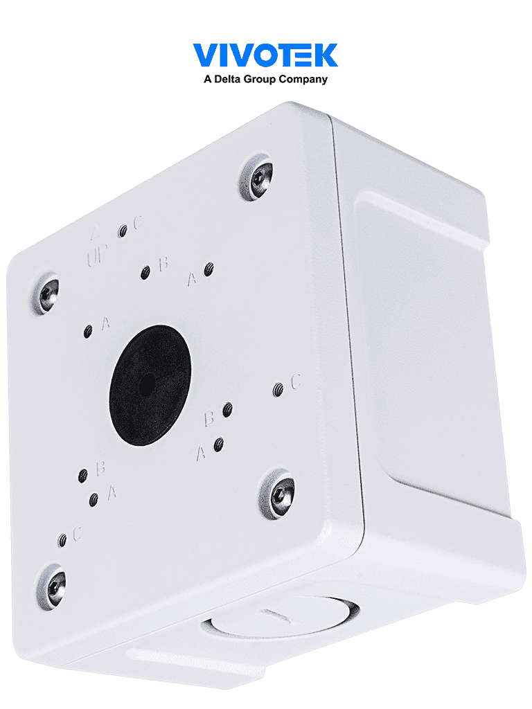 Imagen de VIVOTEK AM-71C - Caja de conexiones de exterior para cámaras domo y bullet, IP66, color blanco, fabricada en aleación de aluminio, Modelos compatibles: FD9380-H, IB9380-H, IB9388-HT, IB9383-H(T)V