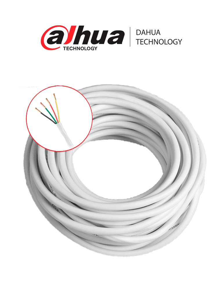 Imagen de DAHUA CABLE RVV4- Rollo de Cable de 6 Metros/  4 Hilos RVV/  para Videoporteros Analogicos/