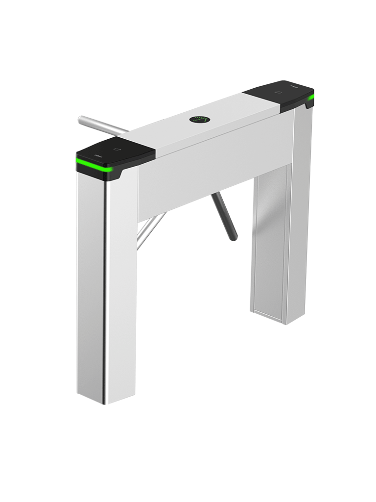 Imagen de DAHUA DHI-ASGG520T-Es un torniquete peatonal fabricado en acero inoxidable. Ofrece ajuste de tiempo de desbloqueo, indicadores de luz y sonido ajustables, y funciones de emergencia. Incluye lector de entrada/salida y controlador, garantizando seguridad.
