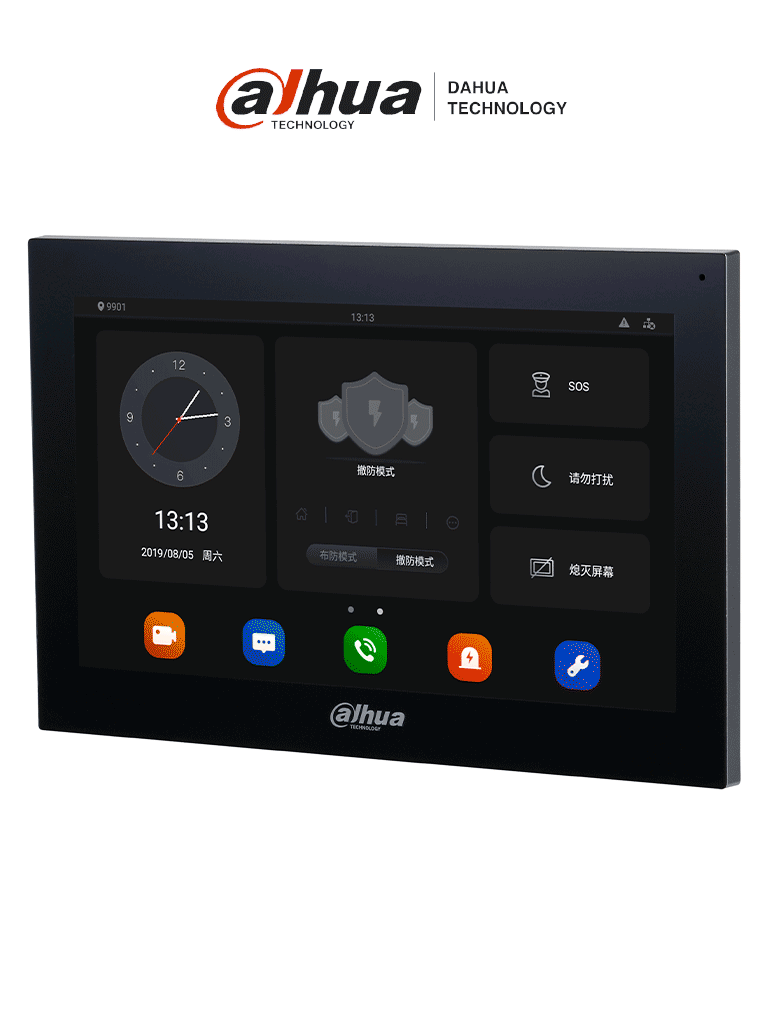 Imagen de DAHUA VTH5341G-W - Monitor de 10" para videoportero o medición de temperatura, con sistema Android, pantalla táctil, WiFi y RJ45, ranura para MicroSD y PoE estándar. Ideal para medidas COVID-19.