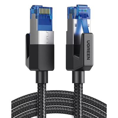 Cable Ethernet Cat8 CLASSâ… F/FTP Redondo con Malla de Nylon 2 Metros