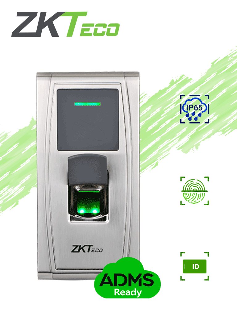 Imagen de ZKTECO MA300 - Control de Acceso y Asistencia / 1,500 Huellas / 10,000 Tarjetas  ID / 100,000 Registros / TCPIP /  IP65