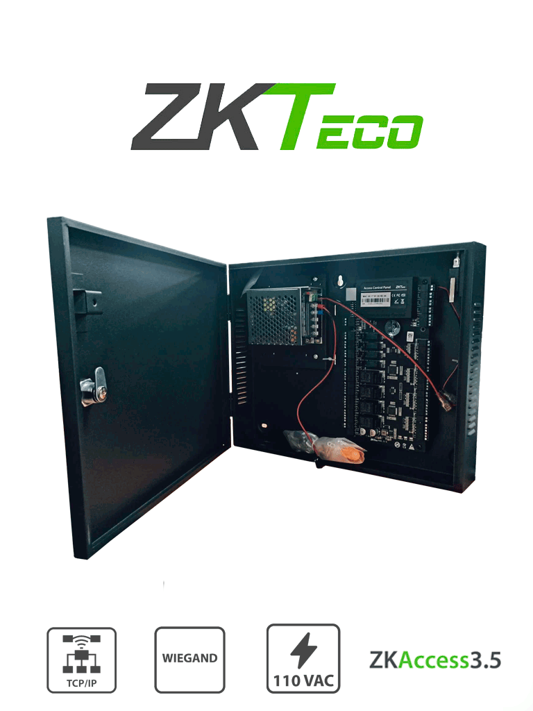 Imagen de ZKTECO C3400B - Control de Acceso Profesional / 4 Puertas / 4 Lectoras / PULL / Gabinete y Fuente / Sin Biometria