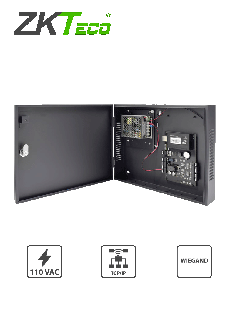 Imagen de ZKTECO C3100B - Control de Acceso Profesional para 1 Puerta / Gabinete y Fuente / Sin Biometría / Fácil Administración con Software ZKAccess 3.5