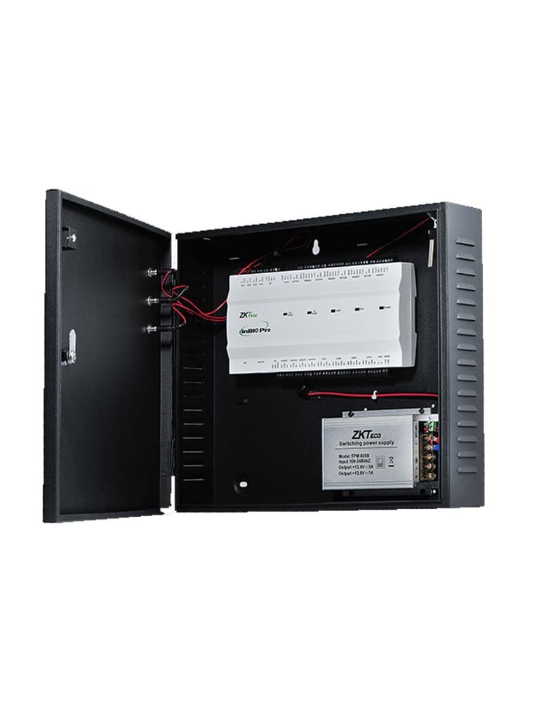 Imagen de ZKTECO INBIO460PROBOX - Panel de Control de Acceso de 4 Puertas / Hasta 8 Lectoras FR1XXX / Compatible con ZKBio CVSecurity Modulo de Acceso / Gabinete y Fuente incluido / Green Label / Requiere Licencia