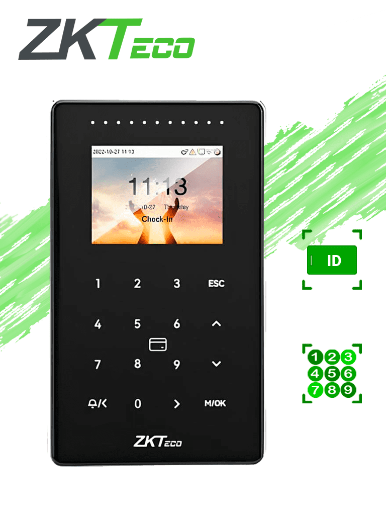 Imagen de ZKTECO SC800 - Control de Acceso Pantalla 2.4" Táctil / Lector tarjetas ID 125 KHZ / 50,000 Tarjetas / 200,000 Registros / WIEGAND