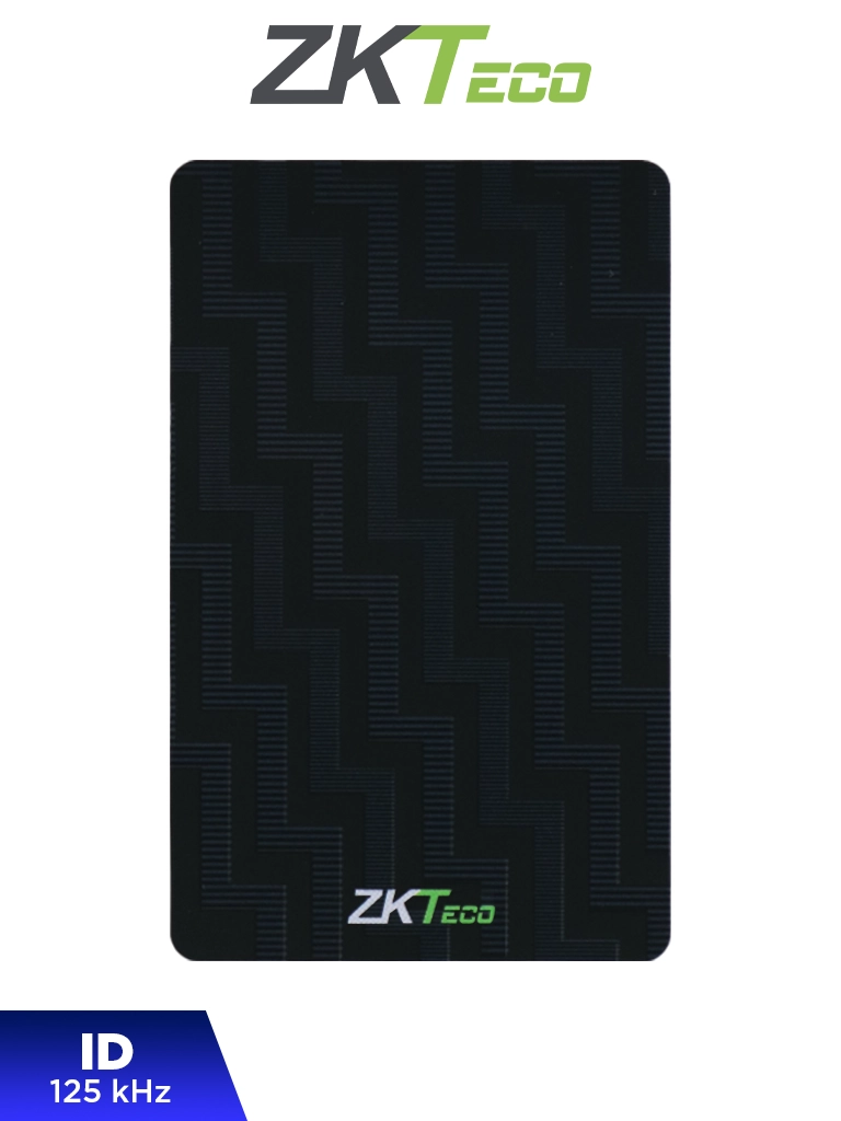 Imagen de ZKTECO IDCOLORCARD - Tarjeta ID con Frecuencia de 125 kHz, Sin Folio Impreso, Grosor de 0.9 mm, Color Negra y con el Logo de ZKTeco