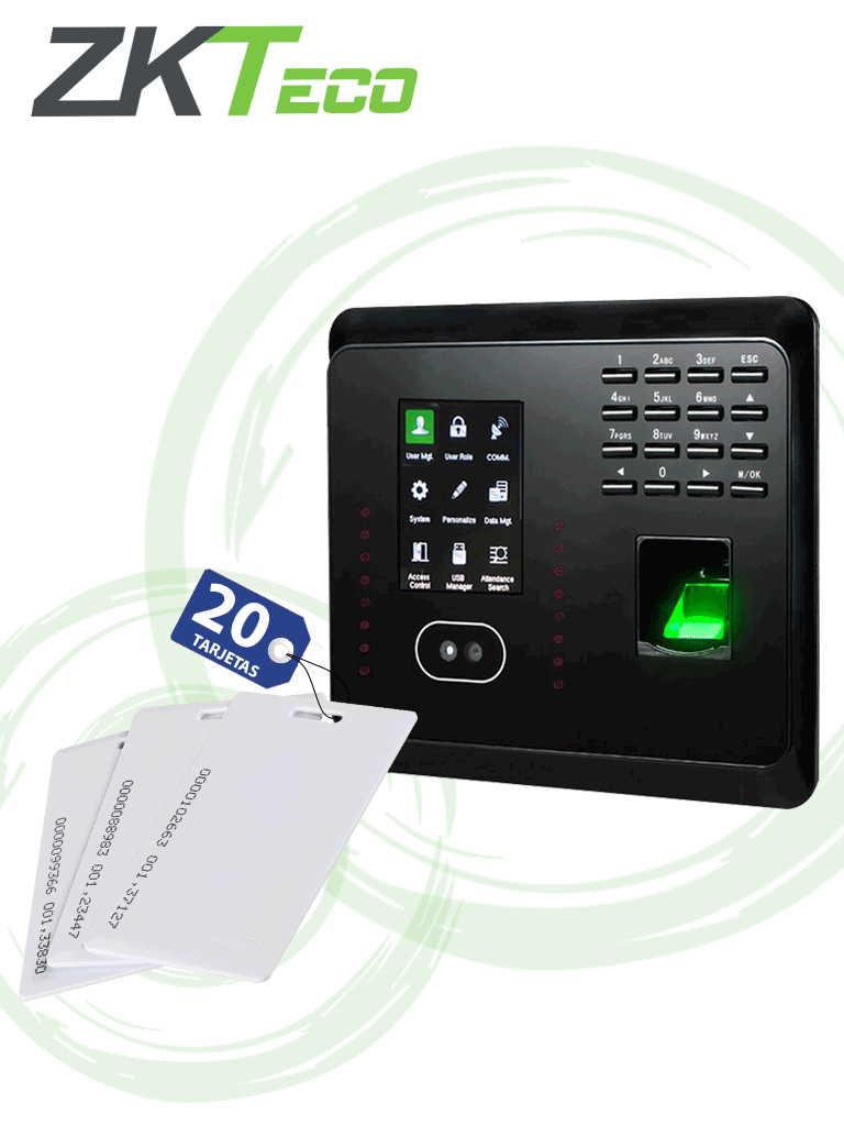 Imagen de ZKTECO MB360IDP- Paquete de Control de Acceso y Asistencia MB360ID con 20 tarjetas de proximidad ID de 125Khz  IDCARDKR2K ZAS475002