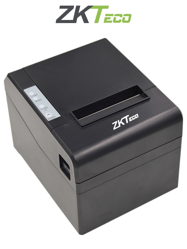 Imagen de ZKTECO ZKP8001 - Impresora Térmica de 80 mm para Control de Asistencia y Emisión de Tickets, Voltaje de 24V y Conexiones USB, RS232 y RJ11