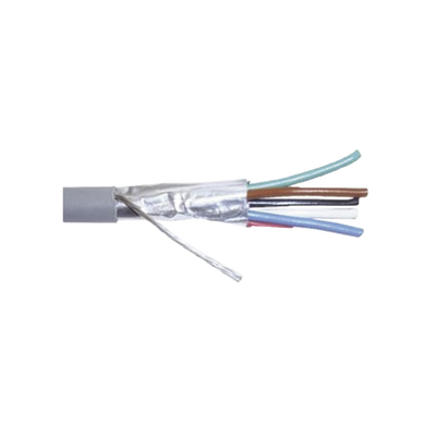 Cable Calibre 22, CMR, 6 Conductores, Blindado, 305 metros, Color Gris