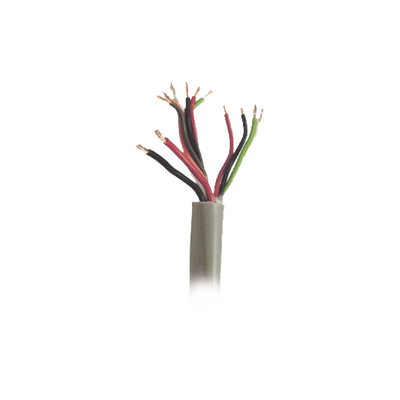 Bobina de Cable de 500 Metros / Color Gris / Sistemas de Alarmas de Intrusión y Control de Acceso / 5 Pares Calibre 22 / 1 Par Calibre 18 / Intemperie