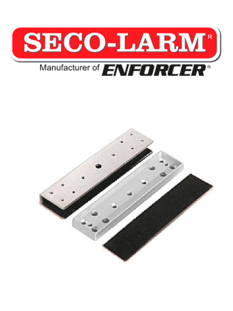 Imagen de Seco-Larm E941S600UQ-  Soporte tipo "U" para puerta de vidrio compatible electroiman Seco Larm de 600 lb