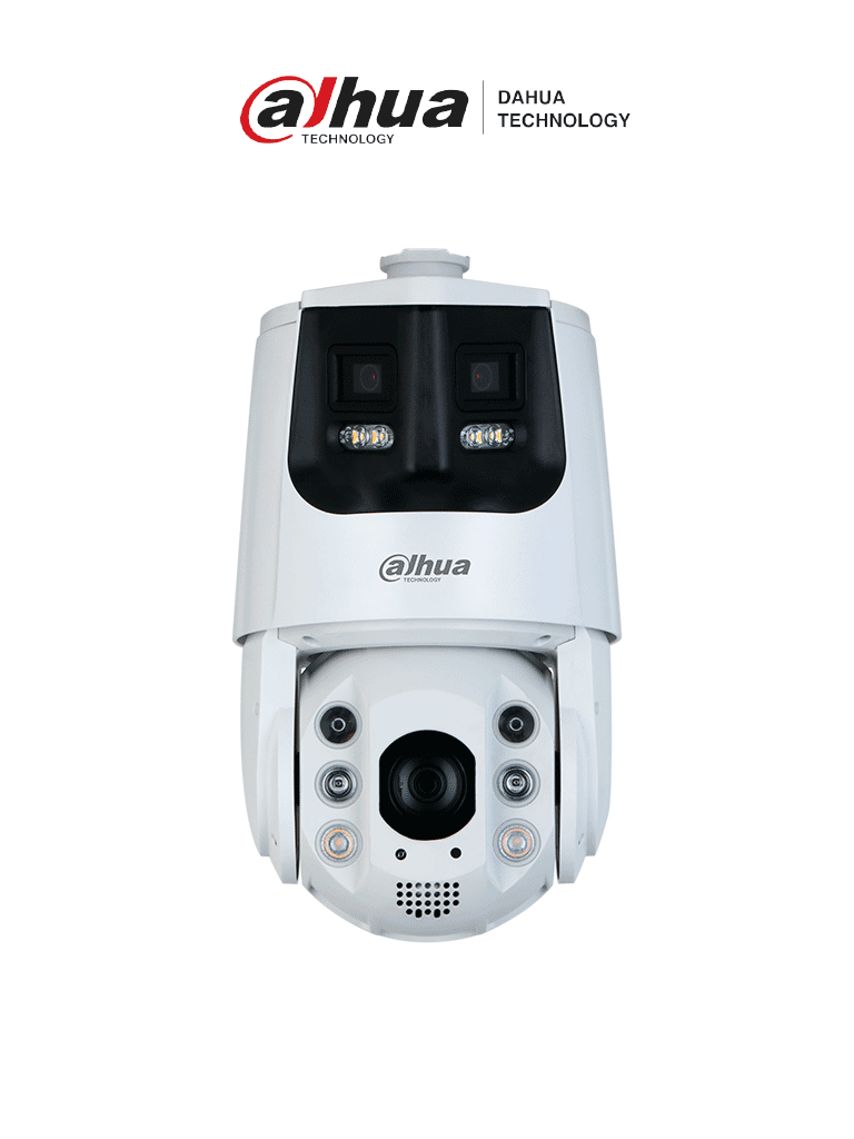 Imagen de DAHUA DH-SDT6C425-4P-GB-APV-0280 Cámara PTZ panorámica  IP/ 4 Megapixeles/  Iluminadores Duales Inteligentes/ 25X Zoom/ Starlight/ IR hasta 200 m/ Auto-tracking/ Protección Perimetral/ Detección Facial/ IP66/ Disuasión Activa/ Sirena y Estrobo