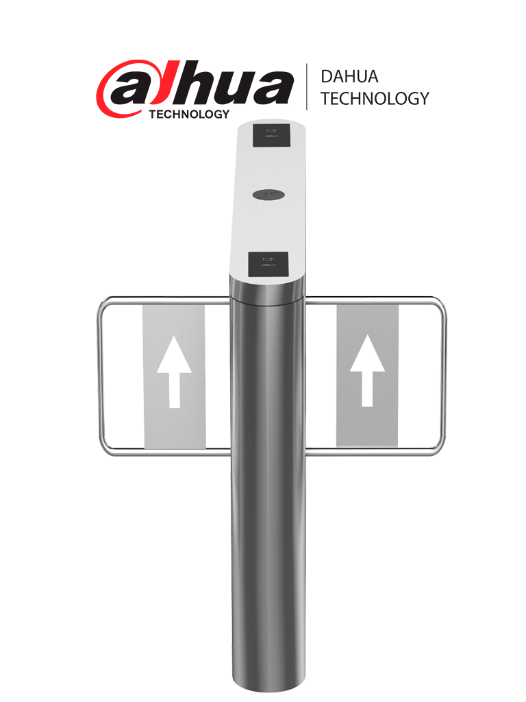 Imagen de DAHUA ASGB521H-D - Swing Barrier Media para exterior/ 1 Carril/ Motor Electrico CD/ Acero Inoxidable/ Puerto RS232/ Soporta Conteo de Entrada y Salida/ 20personas x minuto/ Entrada de Alarma de Incendio para desbloqueo/