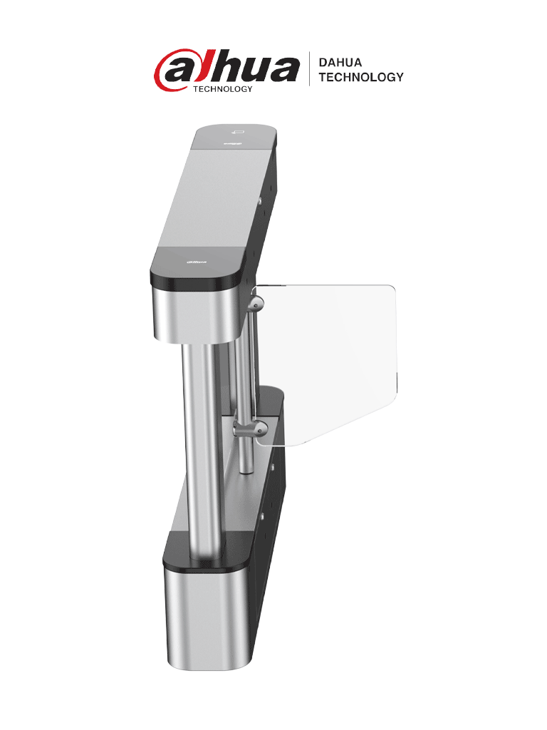 Imagen de Dahua DHI-ASGB210Y-L Swing Barrier Izquierda/ Desbloqueo Rápido/ Cortina de Luz IR/ Servomotor/ Alarma Sonora y Luminosa/ Acrílico 600 mm Largo