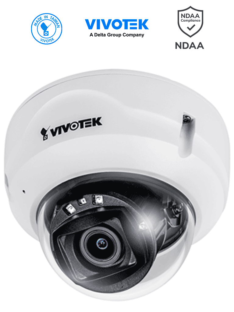 Imagen de VIVOTEK FD9389-EHTV-v2 - Cámara IP domo exterior 5 MP, lente varifocal remoto 2.8-10mm, Smart IR 30m, WDR Pro, visión SNV, ciberseguridad Trend Micro, Smart Motion, micrófono integrado, protección IP66/IK10, ONVIF, NDAA