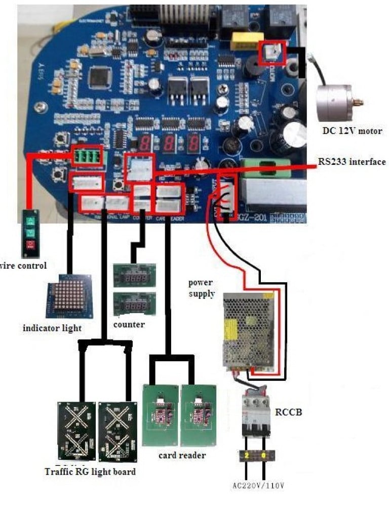 Imagen de WEJOIN WJTSBRD - Tablero de control para torniquete WJTS112 & WJTA122 WEJOIN