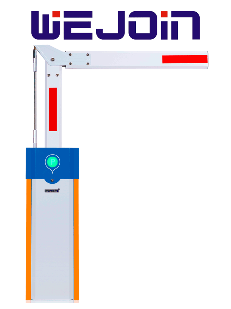 Imagen de WEJOIN WJCB101VFIL33D90 - Barrera Vehicular Izquierda Alto Flujo / Motor 24 VDC / Brazo Octagonal Articulado De 3 Metros A 90 Grados / Velocidad 3 segundos / Dirección ajustable